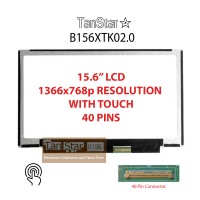  15.6" Laptop LCD Screen + Touch Screen 1366x768p 40 pins B156XTK02.0